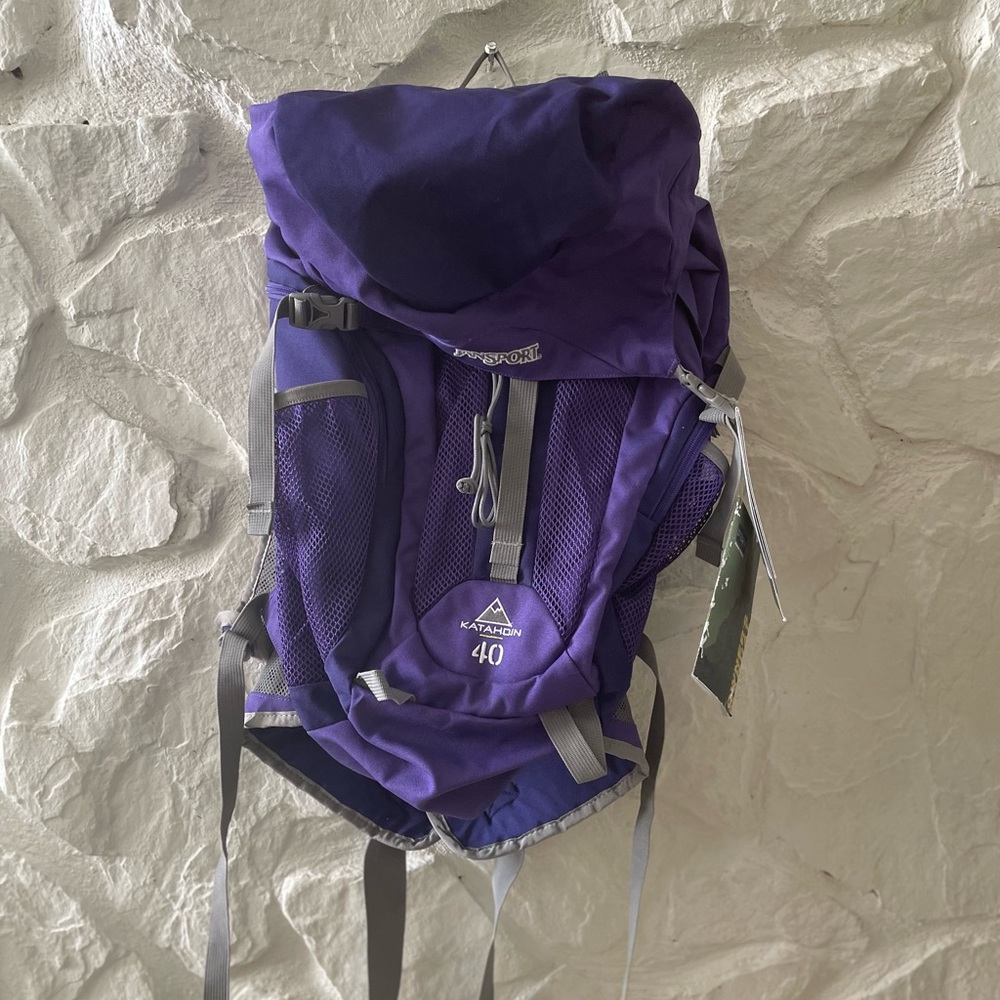 Jansport Purple Katahkin 40L Hiking Backpack - Picture 2 of 10